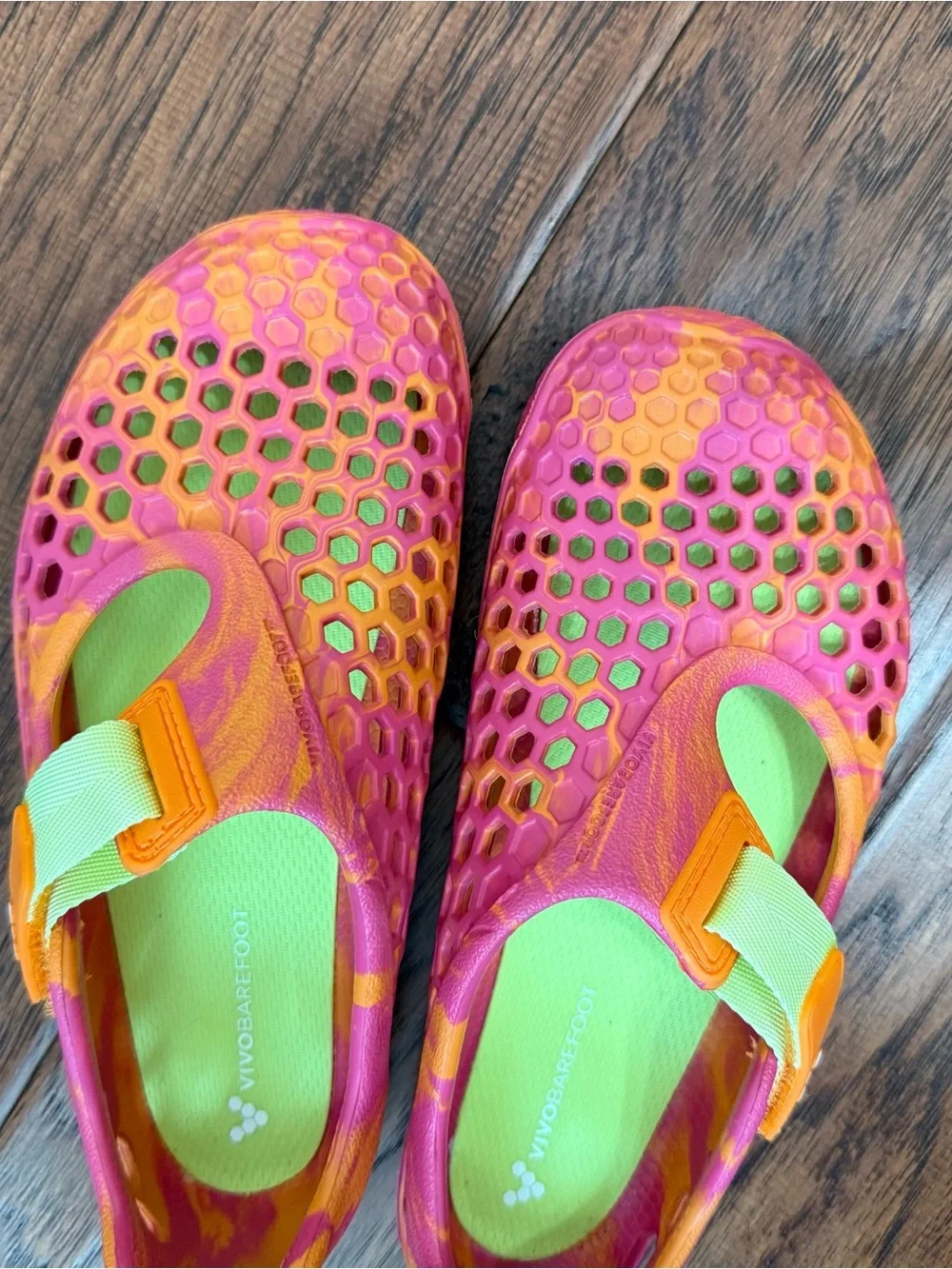 New. Vivobarefoot Kids US 13/EU 31. Ultra Bloom Coral Orange Pink Slip On Shoes